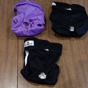 Purple and Black Dog Diaper Covers